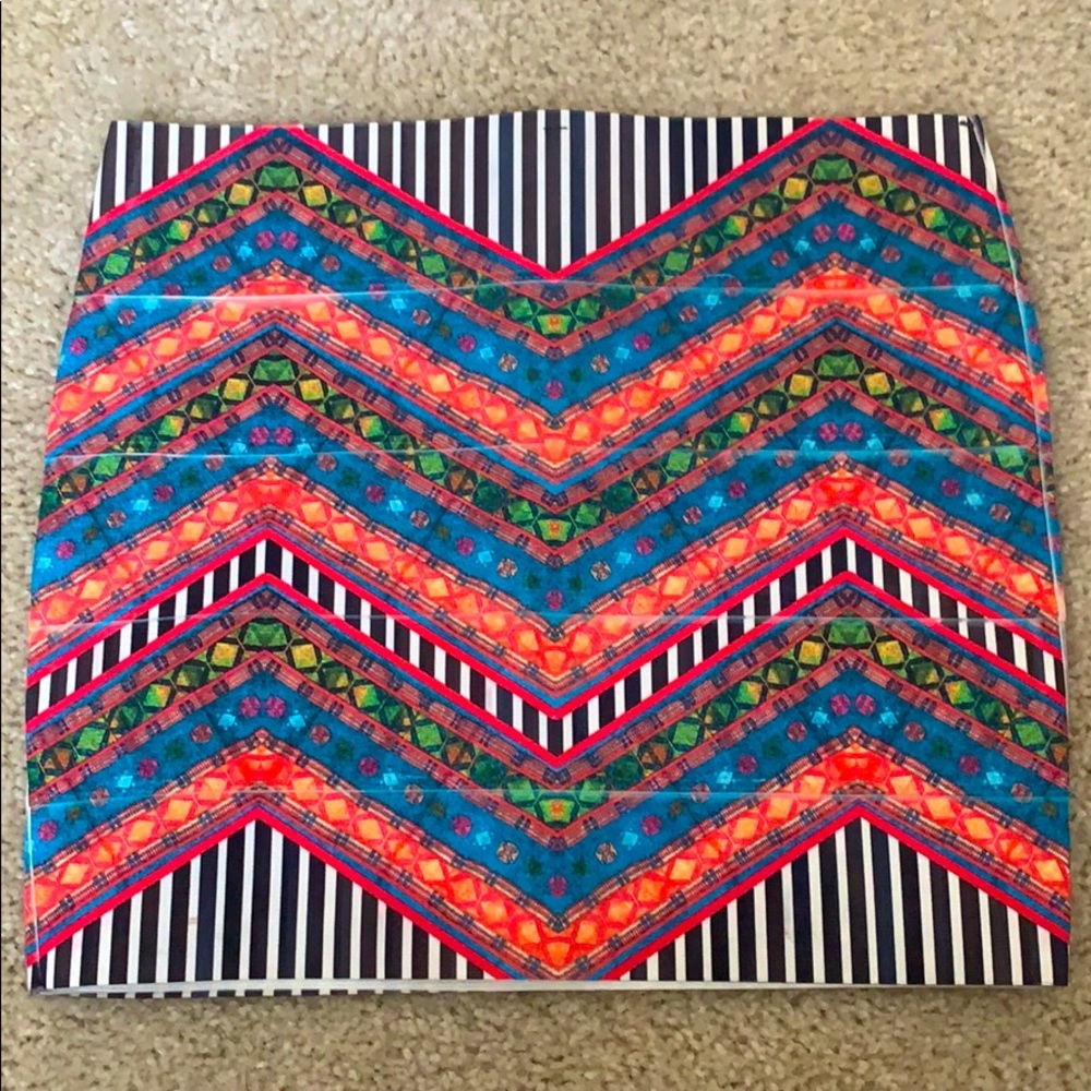 UNIQUE RAINBOW BANDED SKIRT